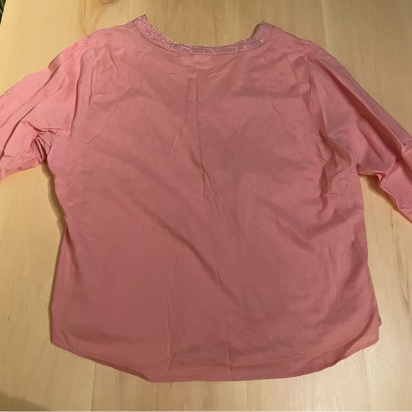 CATO WOMAN US plus size 18/20W. 100% cotton. Pink tunic top. - Picture 9 of 12